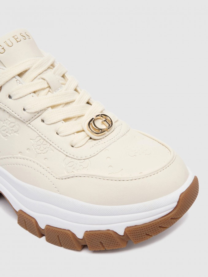 Tenis Mujer Beige Guess