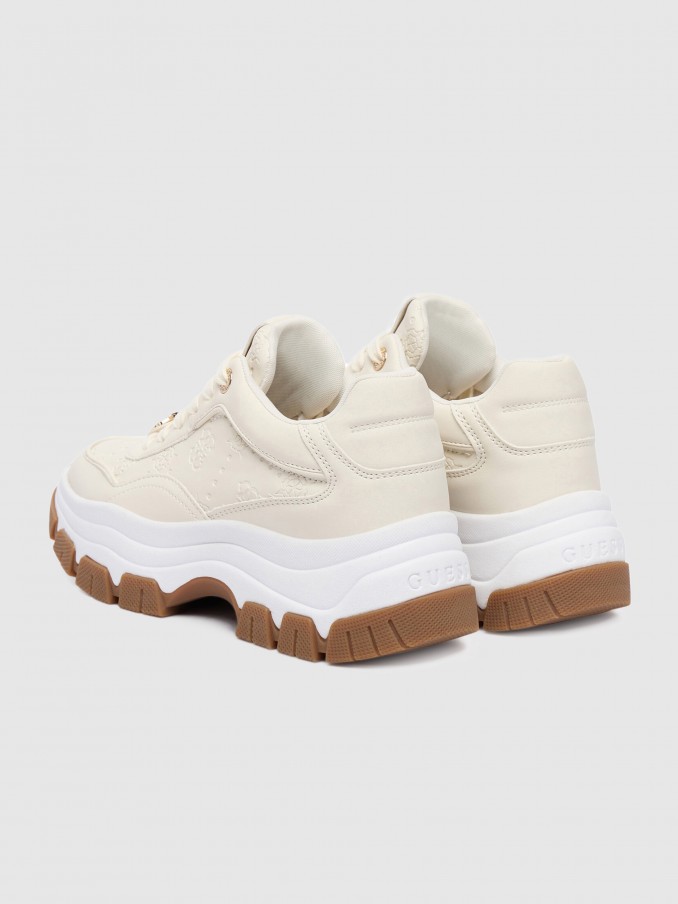 Tenis Mujer Beige Guess
