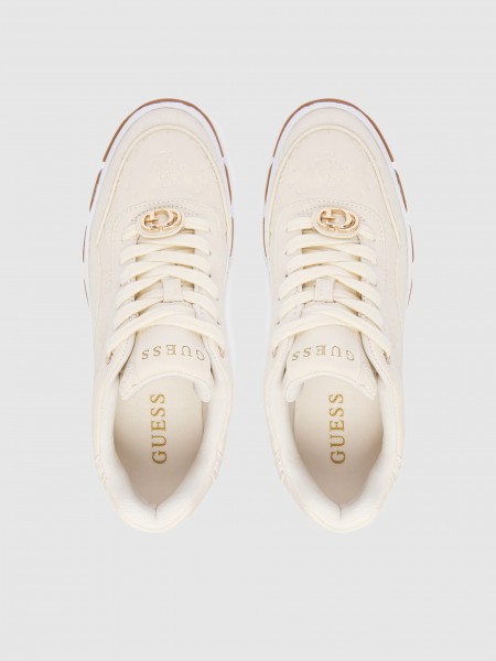 Tenis Mujer Beige Guess