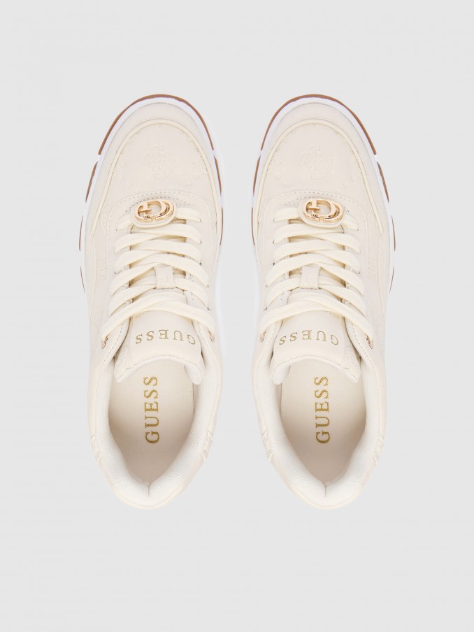 Tenis Mujer Beige Guess
