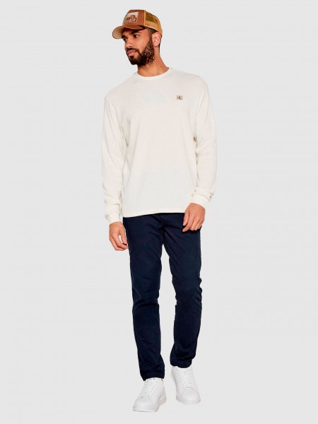 Sueter Hombre Crema Calvin Klein Sueter Hombre Crema Calvin Klein