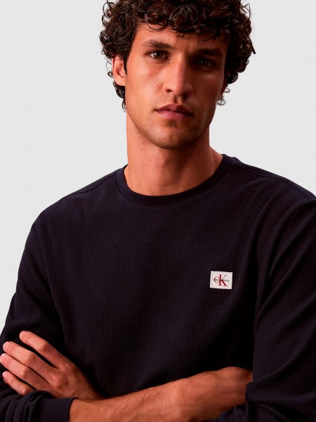 Sueter Hombre Negro Calvin Klein