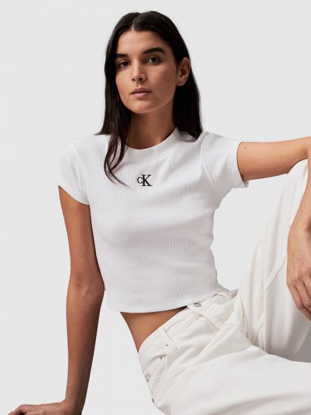 T-Shirt Woman White Calvin Klein