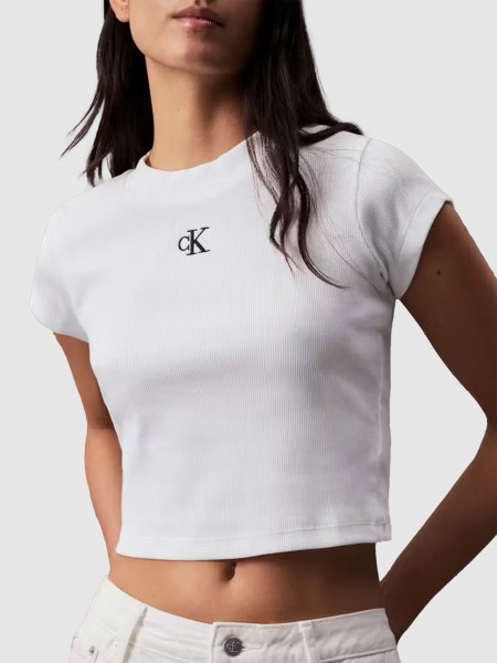 T-Shirt Woman White Calvin Klein