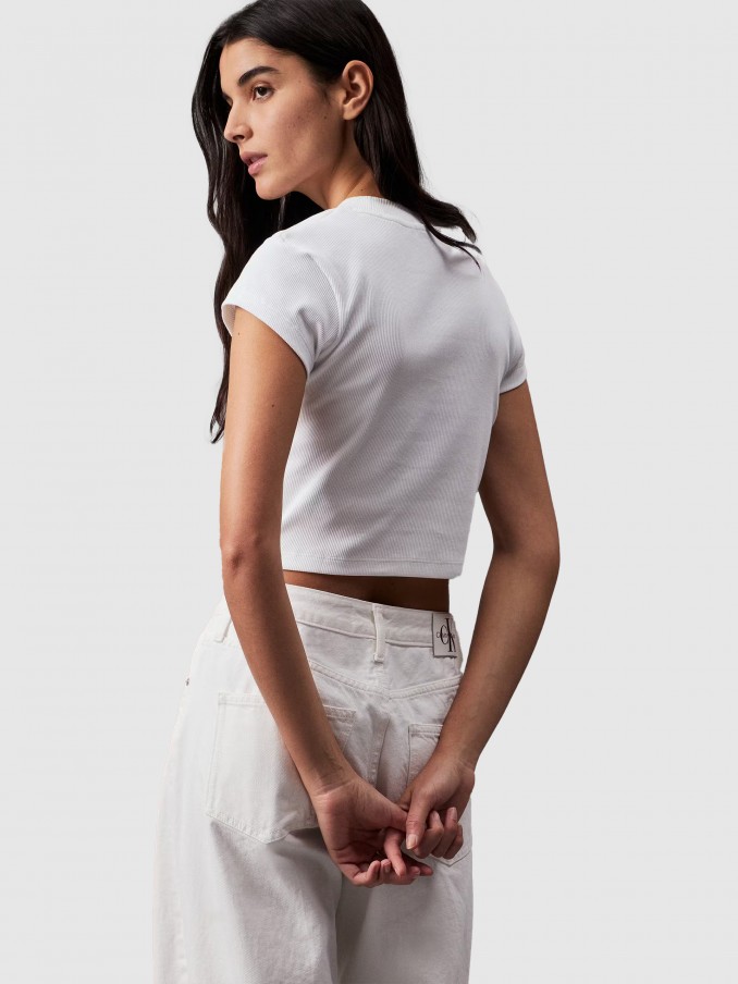 T-Shirt Woman White Calvin Klein