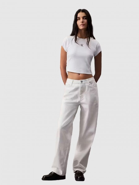T-Shirt Woman White Calvin Klein