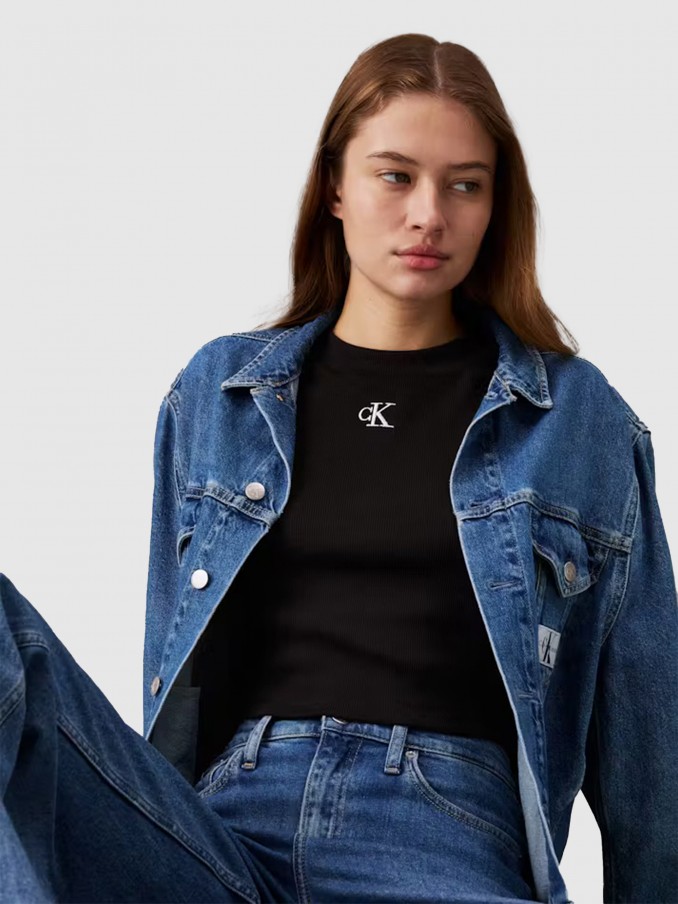 Camiseta Mujer Negro Calvin Klein