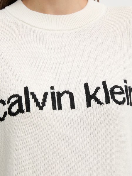 Pullover Woman Cream Calvin Klein