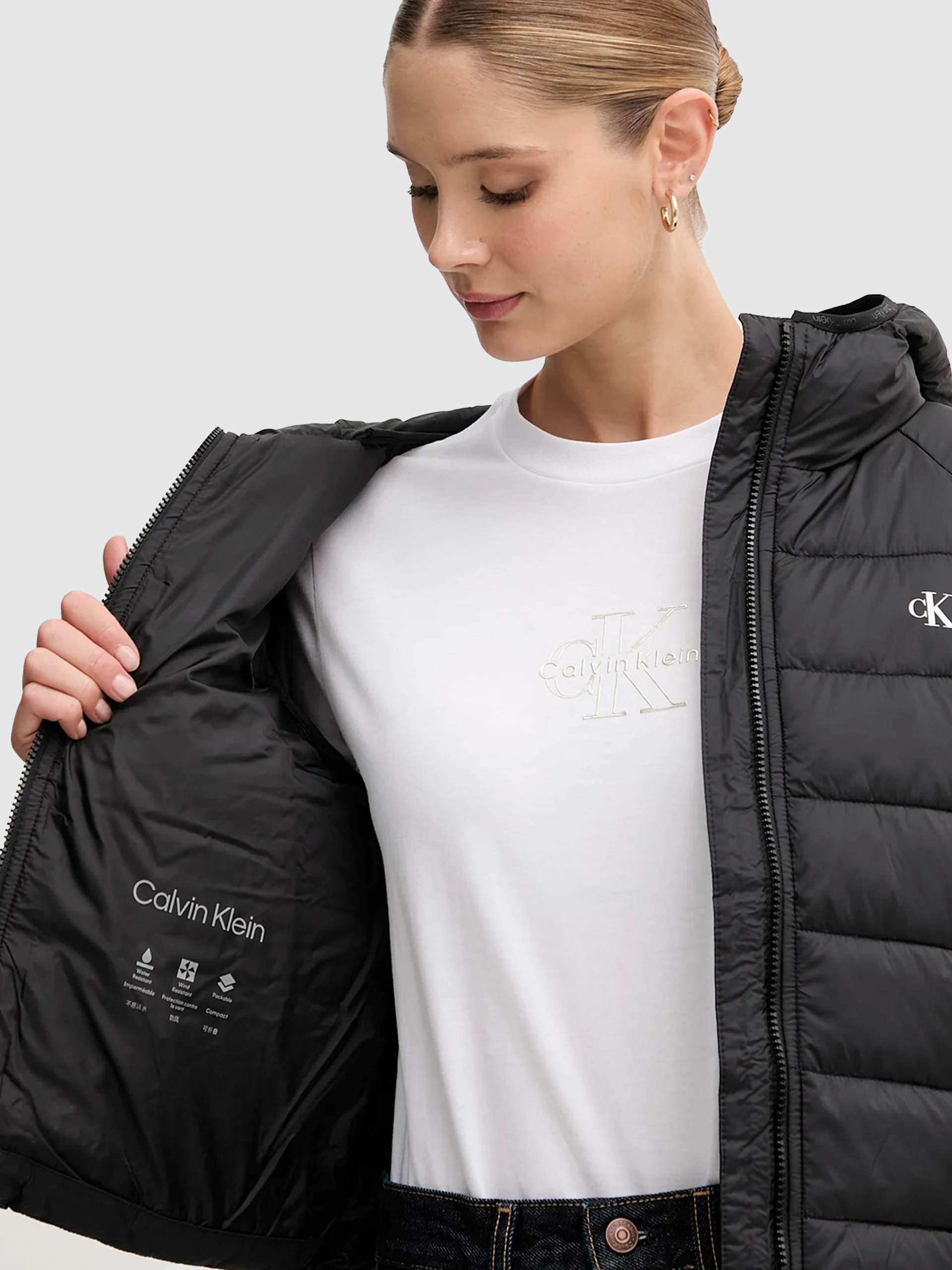 Chaqueta Mujer Negro Calvin Klein