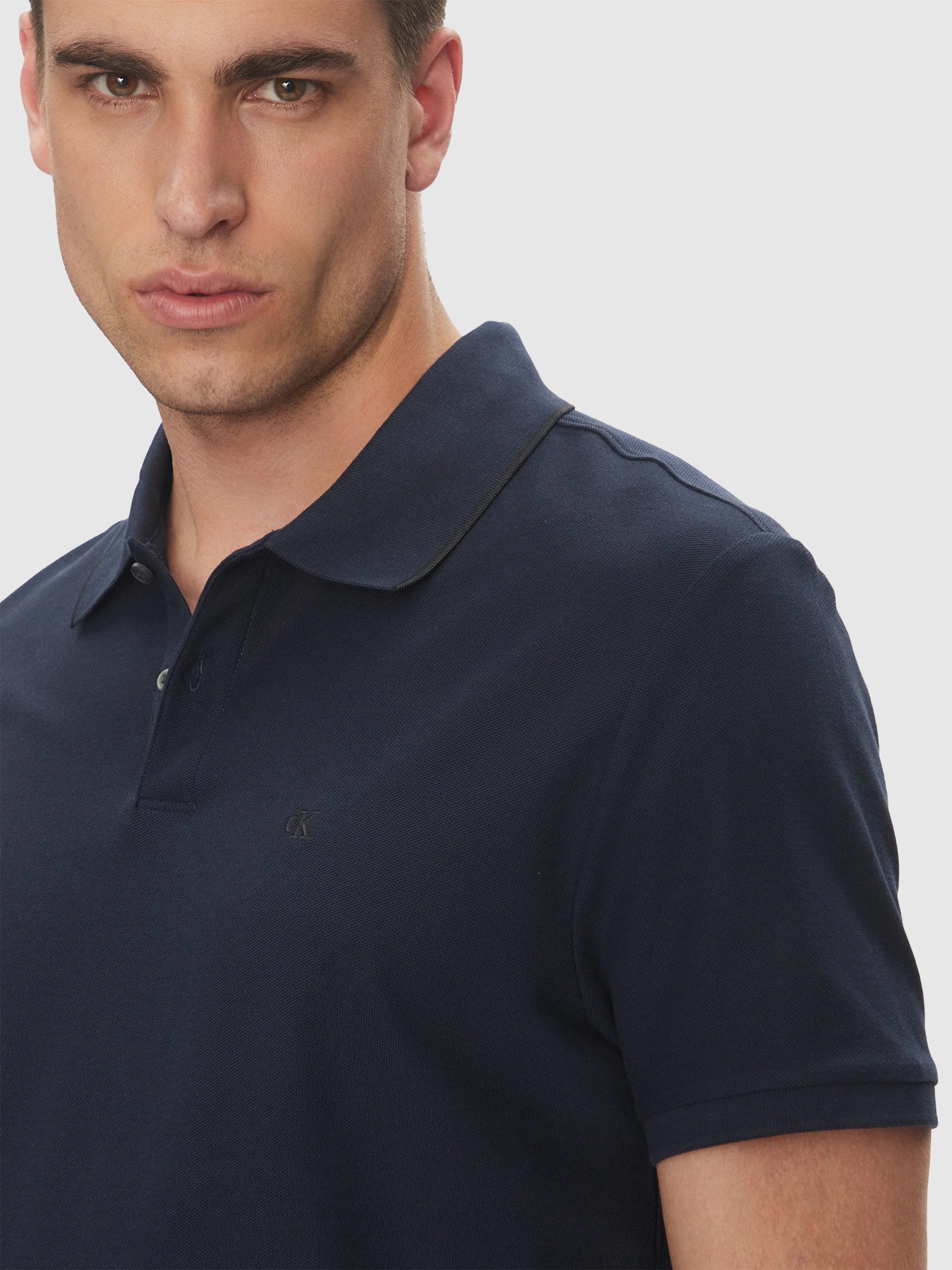 Polo Shirt Man Navy Blue Calvin Klein