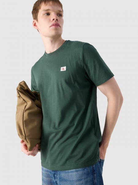 T-Shirt Man Green Calvin Klein