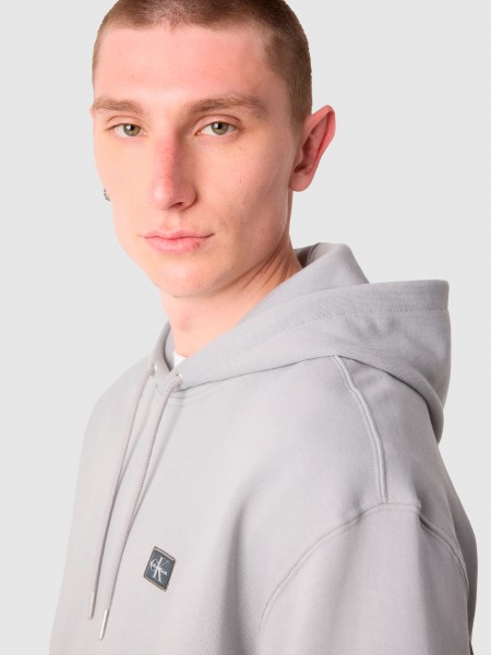 Camisola/sweater Homem Ls Eu 350Terry Badge Hoodie Calvin Klein