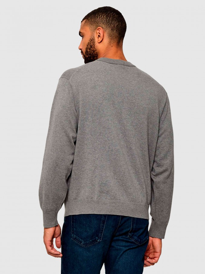 Sueter Hombre Gris Calvin Klein