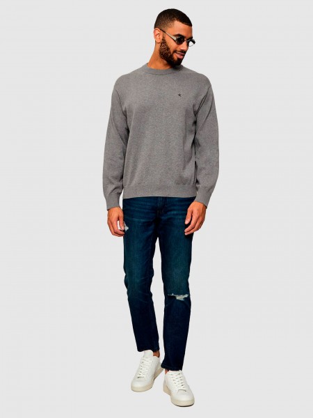 Sueter Hombre Gris Calvin Klein