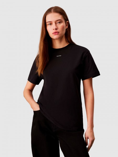 T-Shirt Woman Black Calvin Klein