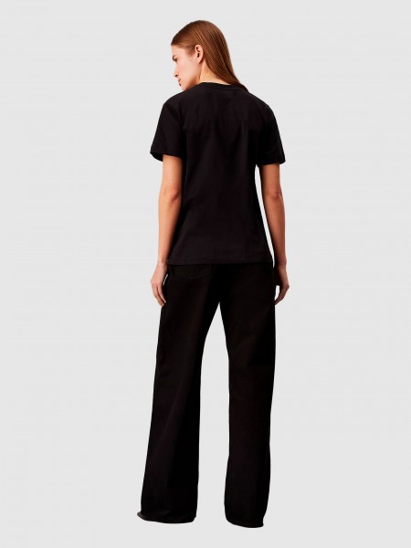 Camiseta Mujer Negro Calvin Klein Camiseta Mujer Negro Calvin Klein