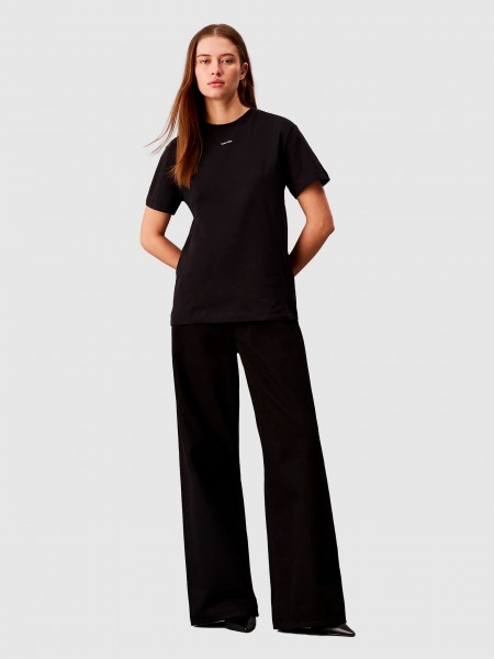 Camiseta Mujer Negro Calvin Klein Camiseta Mujer Negro Calvin Klein
