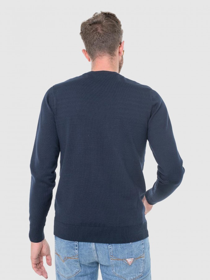 Pullover Man Navy Blue Guess
