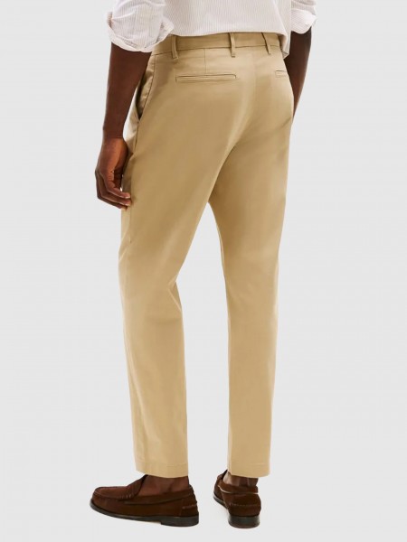 Pantalones Hombre Beige Tommy Hilfiger