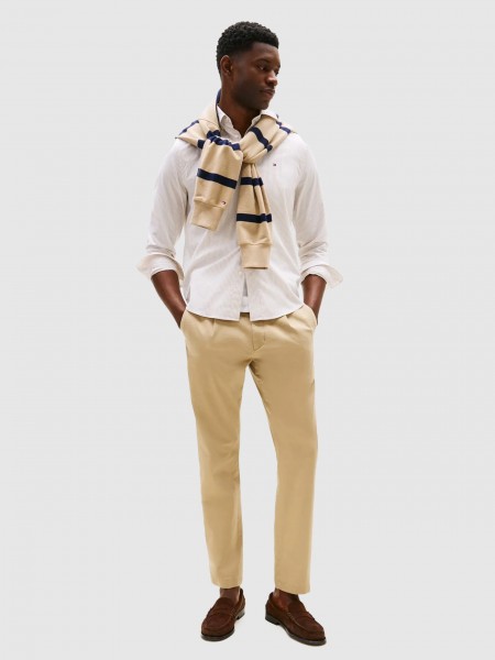 Pantalones Hombre Beige Tommy Hilfiger