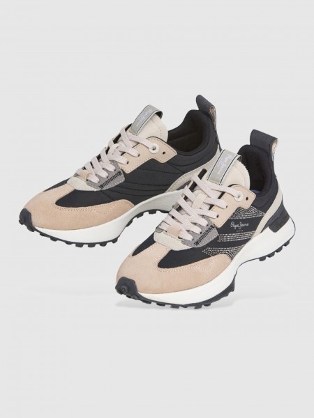 Sneakers Woman Camel Pepe Jeans London Sneakers Woman Camel Pepe Jeans London