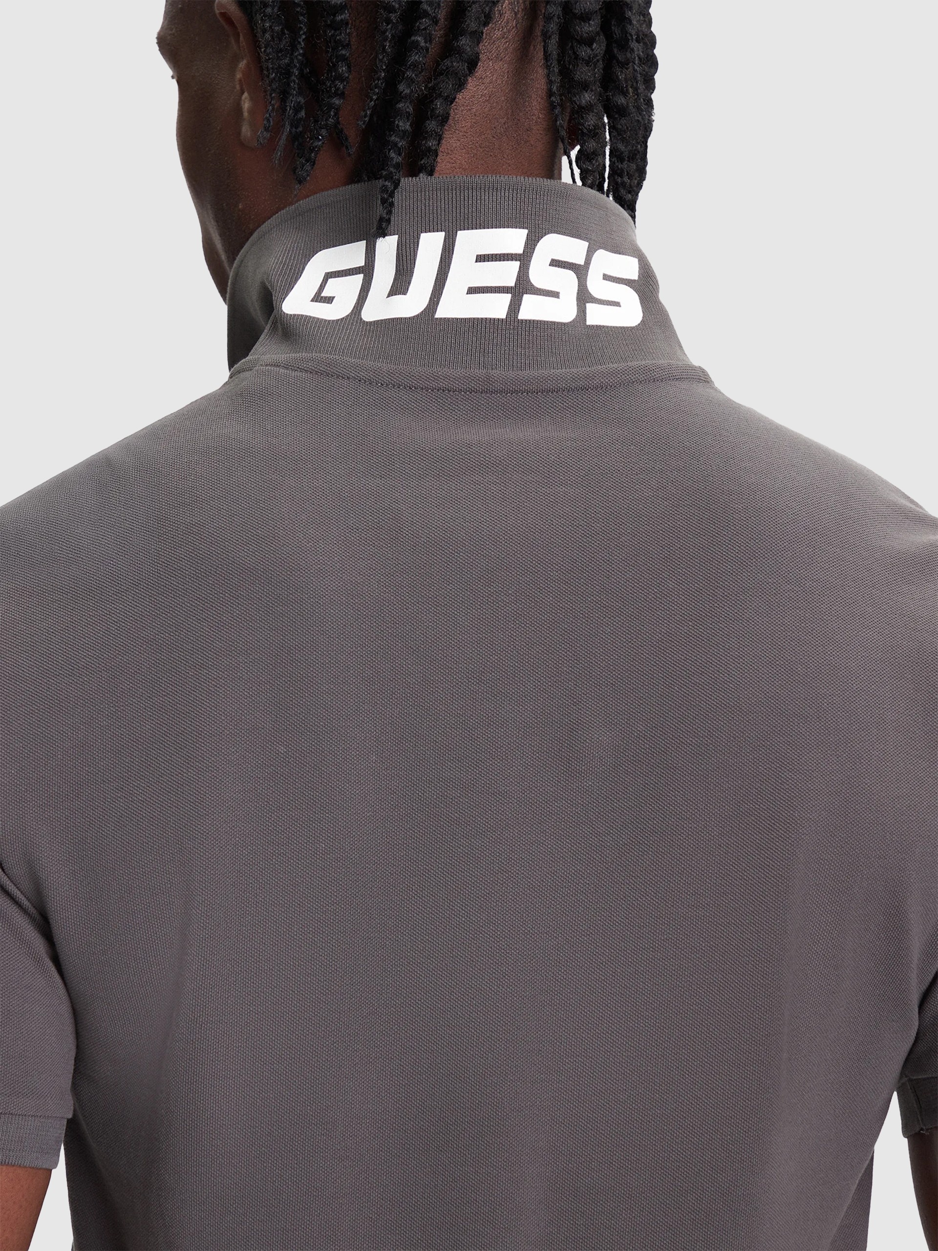 Polo Shirt Man Black Guess Underwear