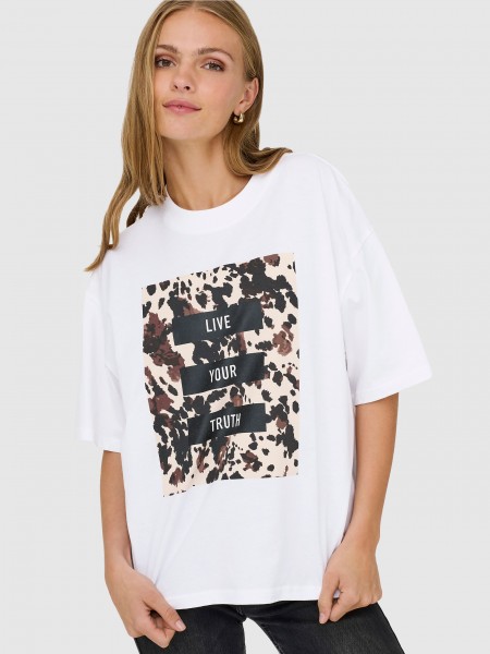 Camiseta Mujer Blanco Only