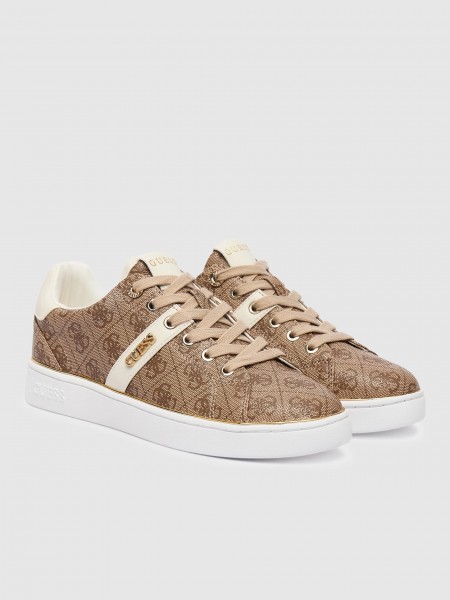 Tenis Mujer Beige Guess
