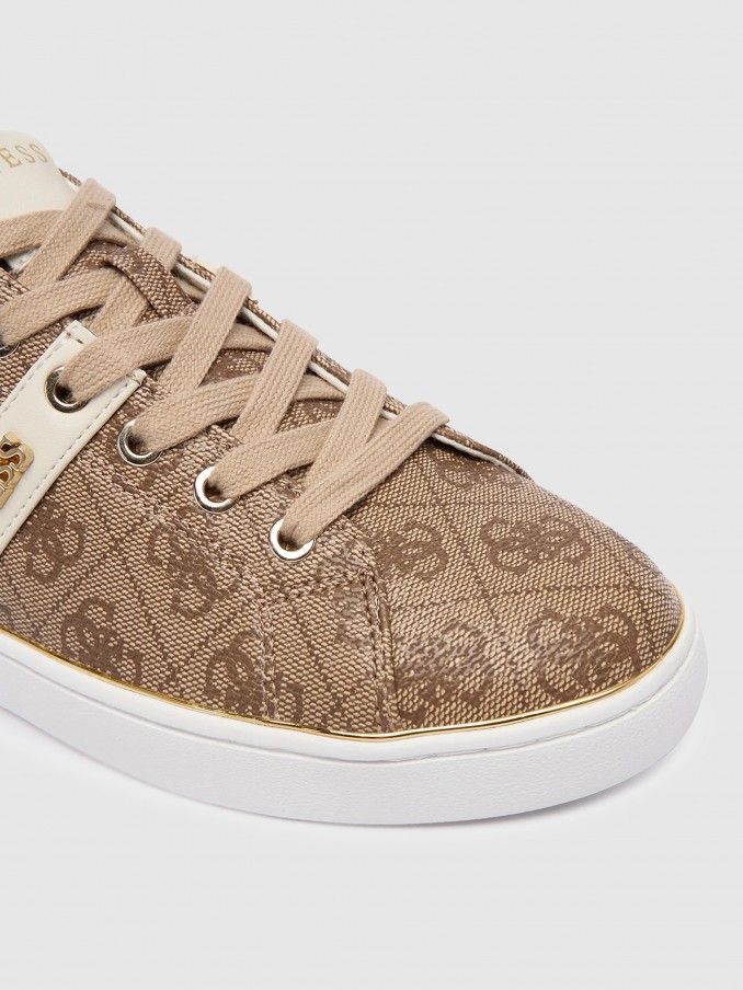 Tenis Mujer Beige Guess