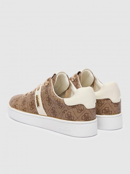 Tenis Mujer Beige Guess
