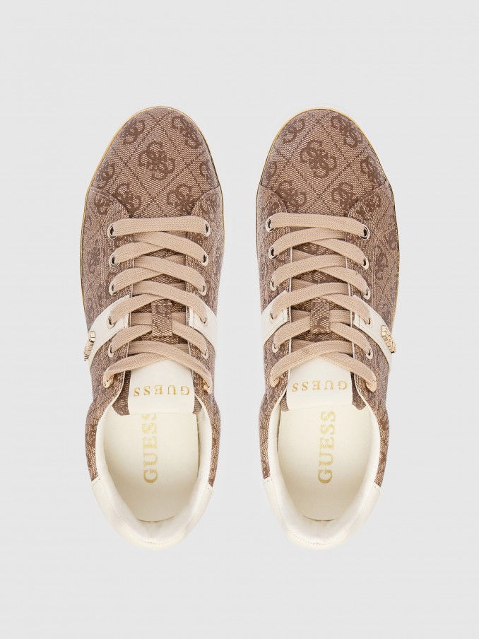 Tenis Mujer Beige Guess