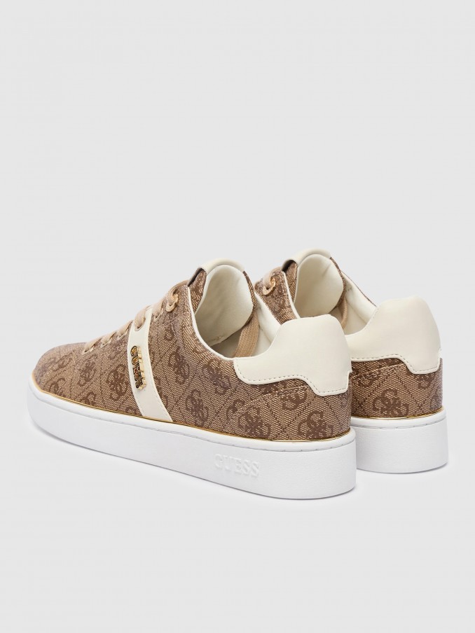 Tenis Mujer Beige Guess
