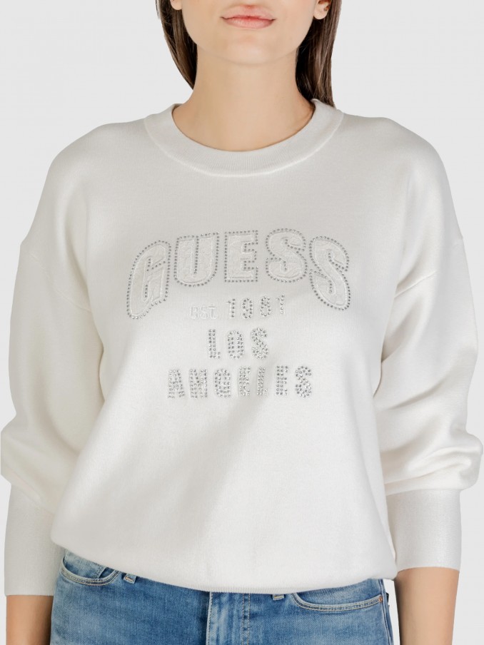 Jersey Mujer Crema Guess