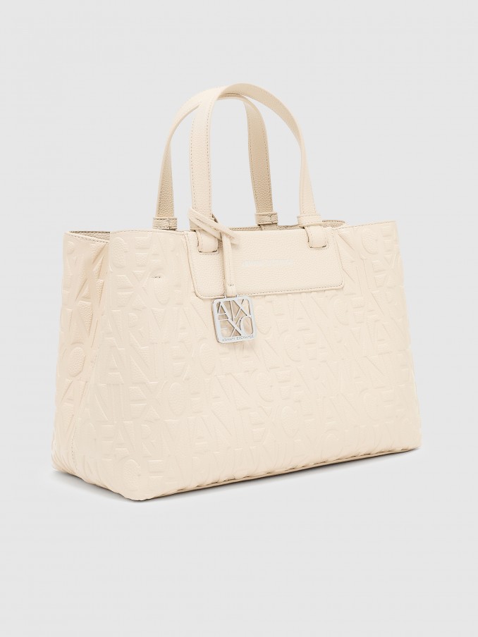 Tote Bags Woman Cream Armani Exchange