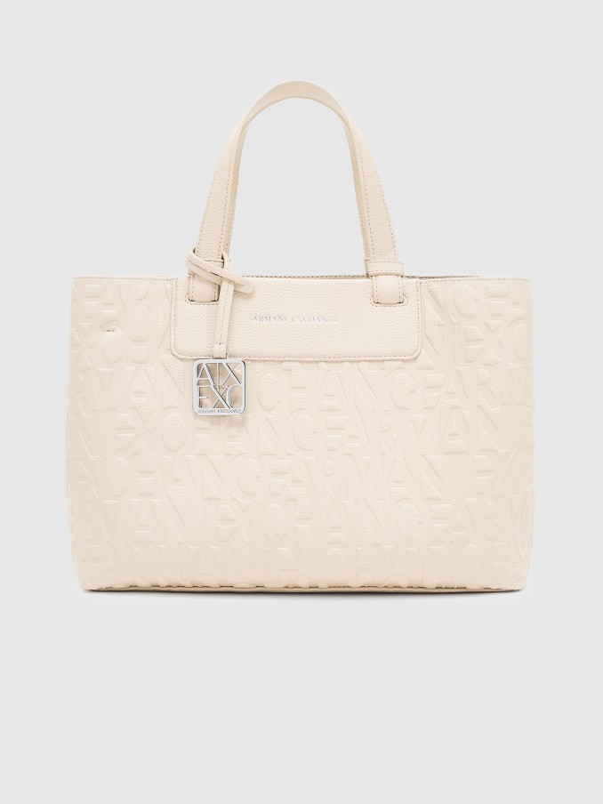 Tote Bags Woman Cream Armani Exchange
