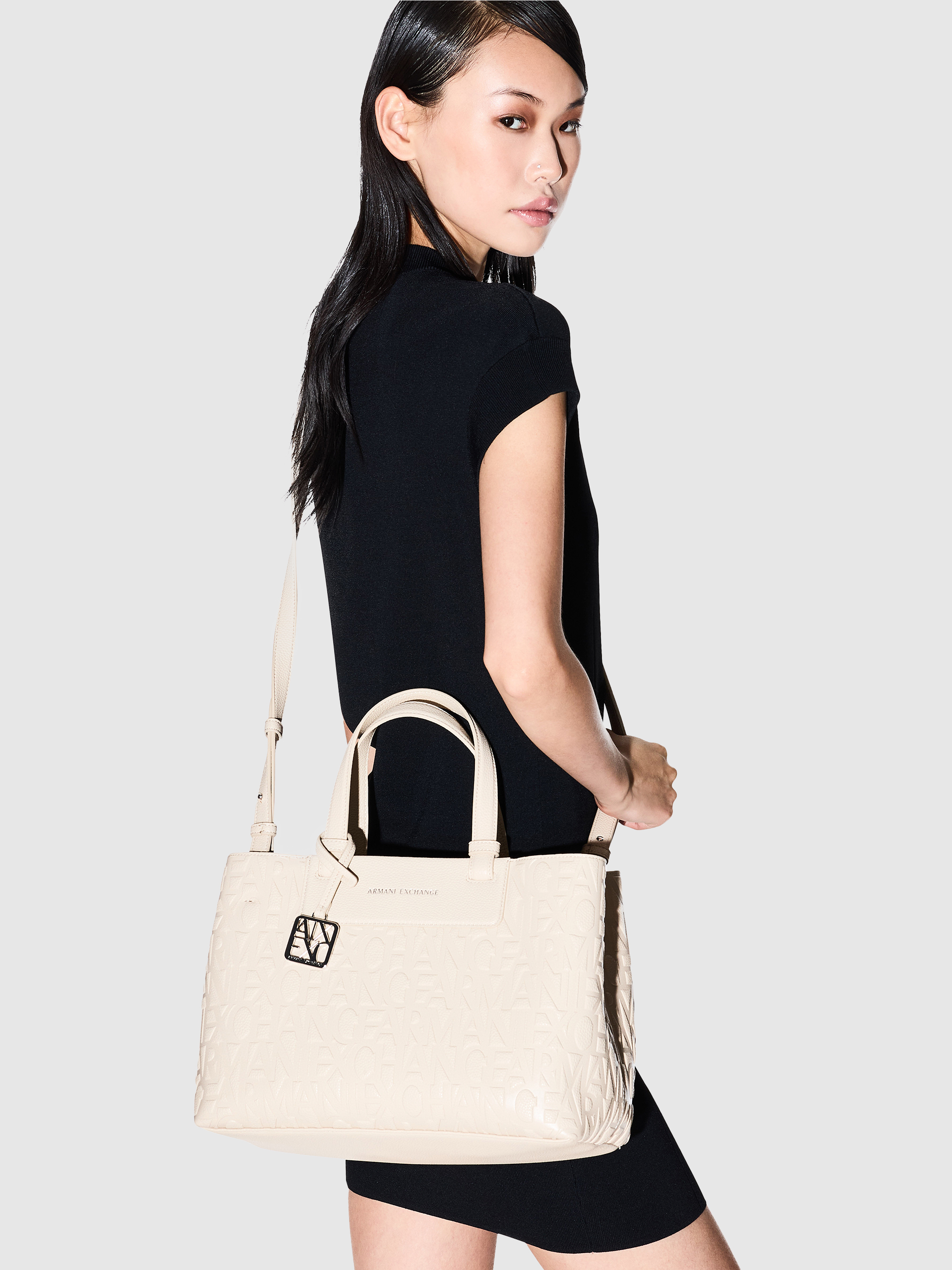 Tote Bags Woman Cream Armani Exchange