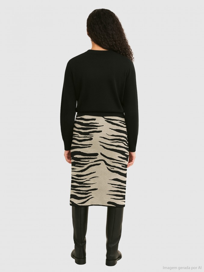 Falda Mujer Cebra Vero Moda