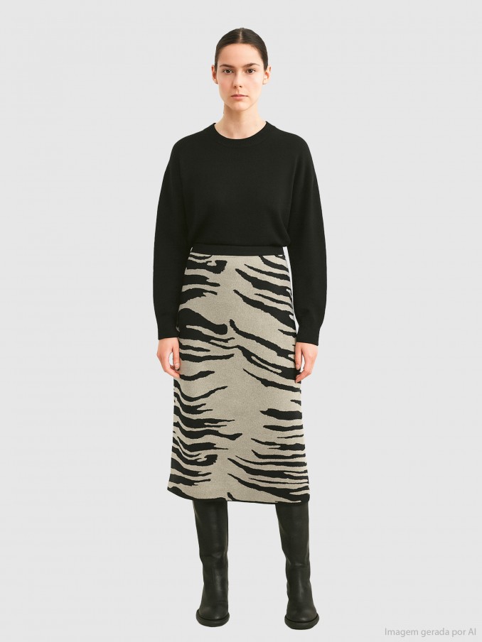 Falda Mujer Cebra Vero Moda