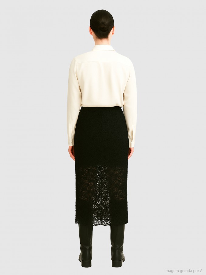 Falda Mujer Negro Only