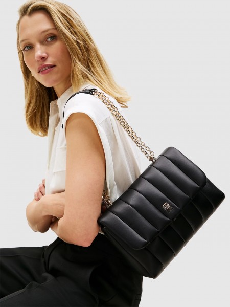 Shoulder Bags Woman Black Tommy Jeans