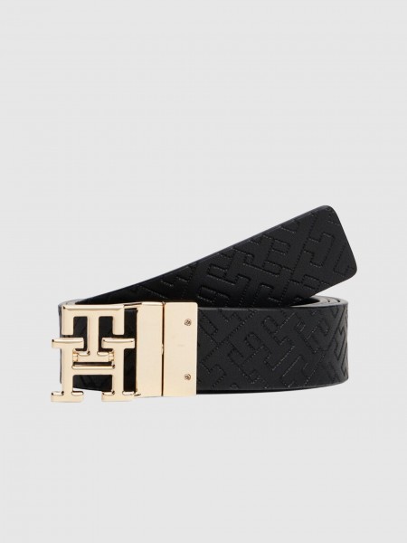 Cinturon Mujer Negro Tommy Jeans