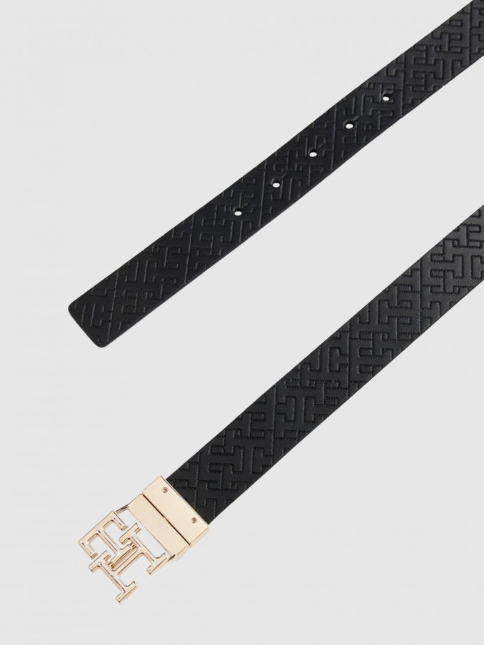 Cinturon Mujer Negro Tommy Jeans