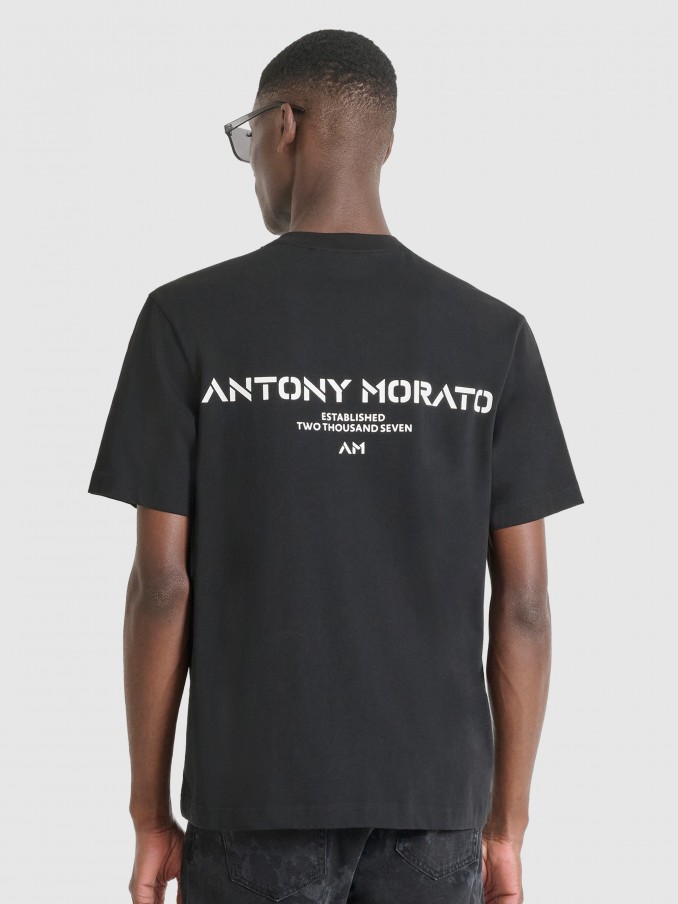 T-Shirt Man Black Antony Morato