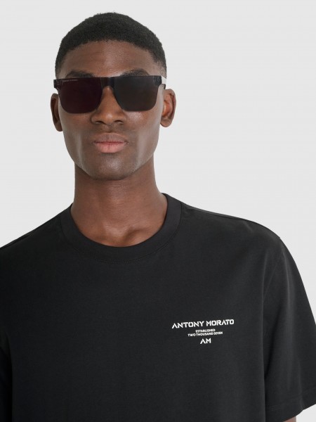 T-Shirt Man Black Antony Morato