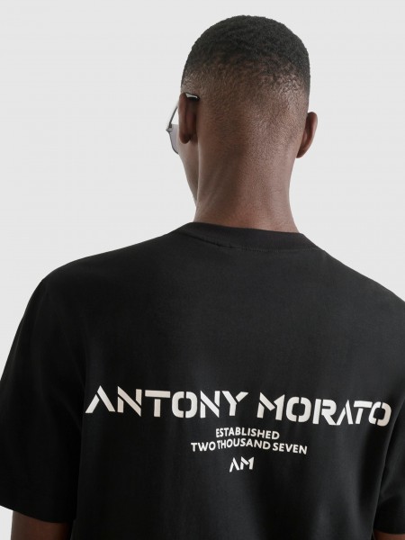 T-Shirt Man Black Antony Morato