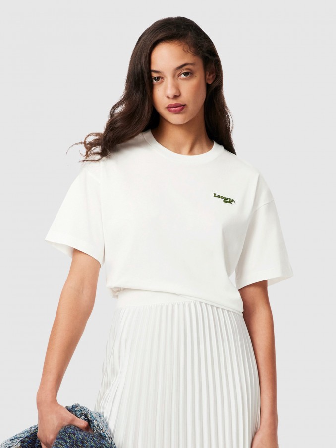 T-Shirt Woman Cream Lacoste
