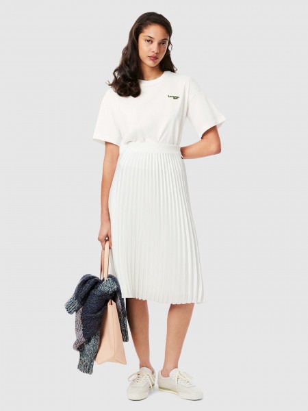 Camiseta Mujer Crema Lacoste