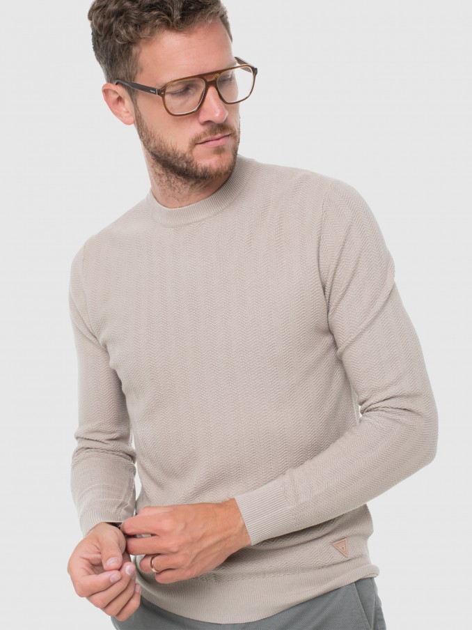 Sueter Hombre Beige Guess