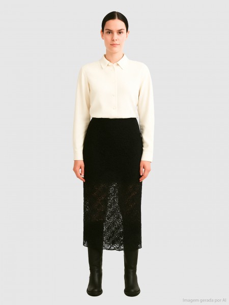 Falda Mujer Negro Only