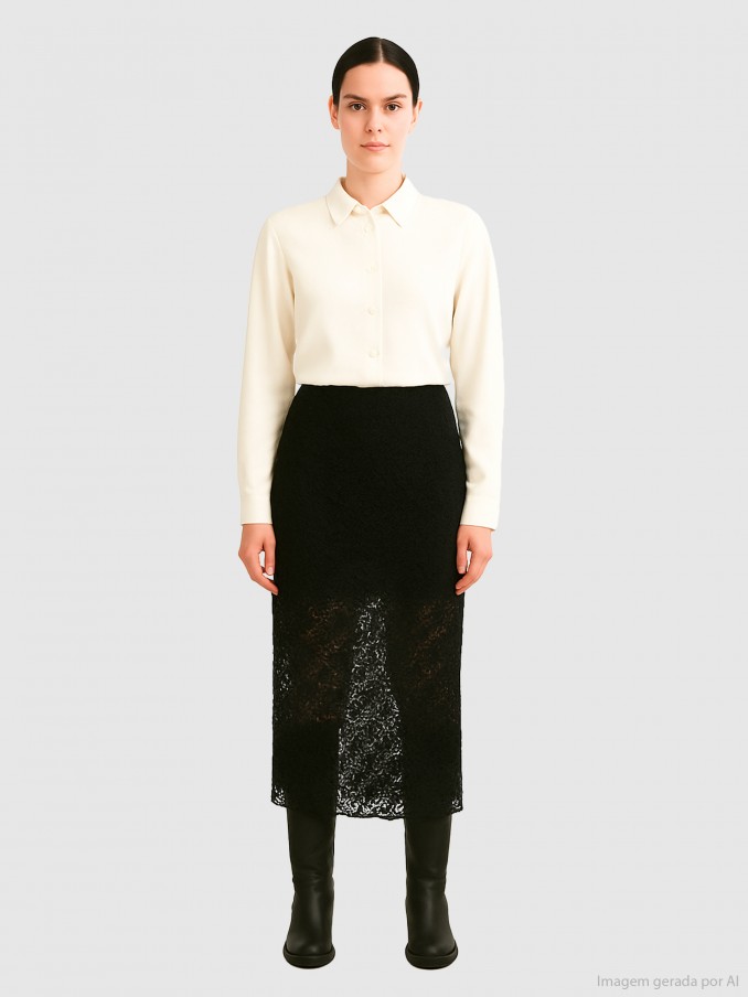 Falda Mujer Negro Only